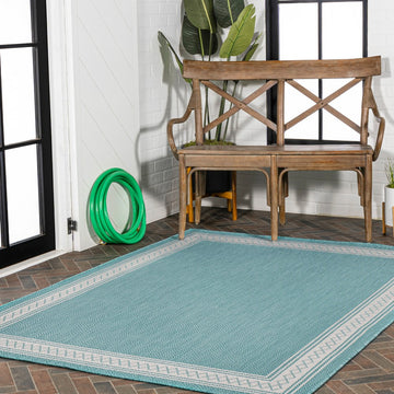 Lucia Classic Diamond Border Indoor/outdoor Area Rug